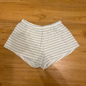 Daily Drills Light Blue and White Striped Shorts